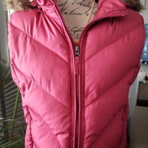 MAURICES Dark Mauve 💜 Down Puffer Vest w/ Removable Hood